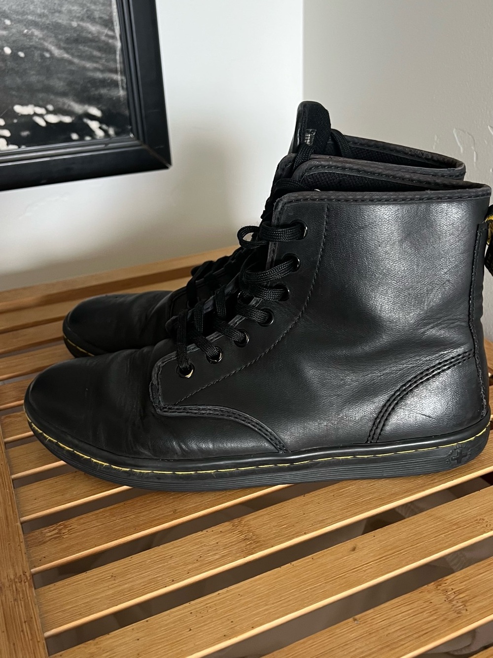 Dr. Martens Black Leather Lace-Up Women's Ankle Boots